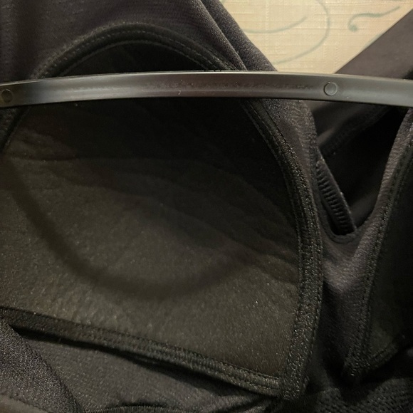 Embrace Your Curves Miracle Brands Solid Black One Piece Ruffle Swim Suit 12/14 - Picture 7 of 8